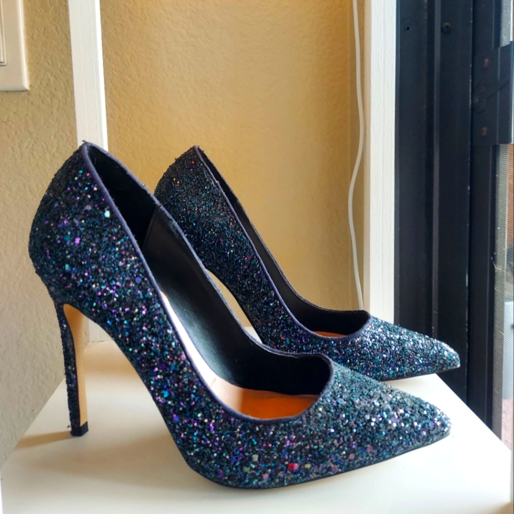 Sparkly Mix no. 6 high heels, size 6